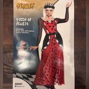 Spirit Queen of Hearts Costume - Red and Black Ensemble